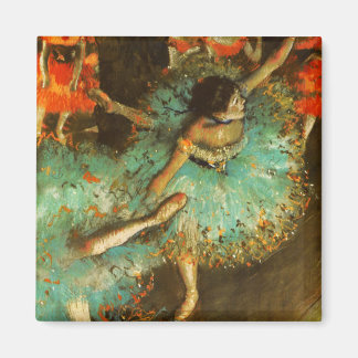 Ballerina Dance Green Dancer Edger Degas Painting Magnet