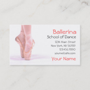 Ballerina Dance Instructor Business Card