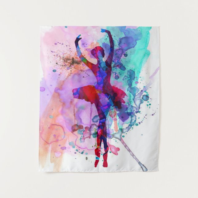 Ballerina Dance Owner Gift | Cute, Lovely Birthday Tapestry (Front)