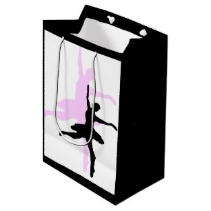 Ballerina Dance Pink & Black Medium Gift Bag