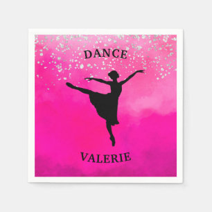 Ballerina Dance Pink Ombre Sparkle     Napkin