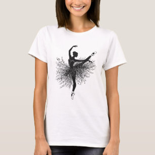 Ballerina Dance Silhouette T-Shirt   BalletT-Shirt