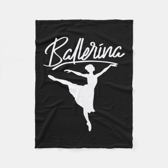Ballerina Dancer Fleece Blanket (Front)