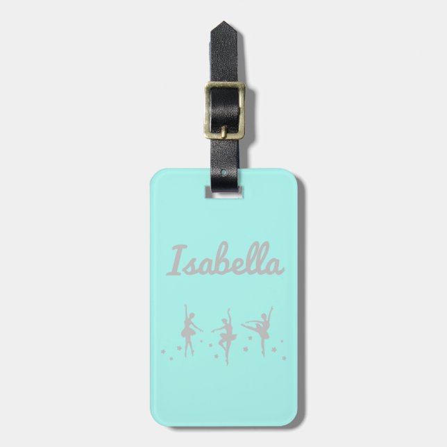 Ballerina Dancer Luggage Tag | Recital Birthday (Front Vertical)