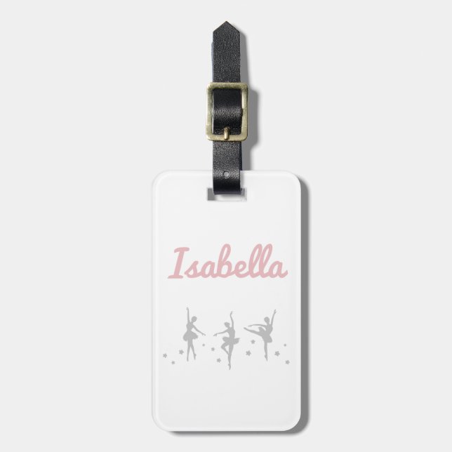 Ballerina Dancer Luggage Tag | Recital Birthday (Front Vertical)