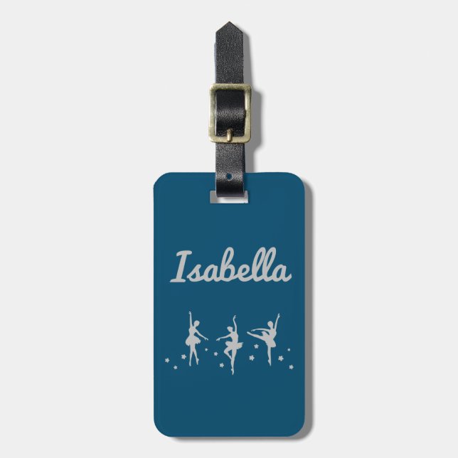 Ballerina Dancer Luggage Tag | Recital Birthday (Front Vertical)