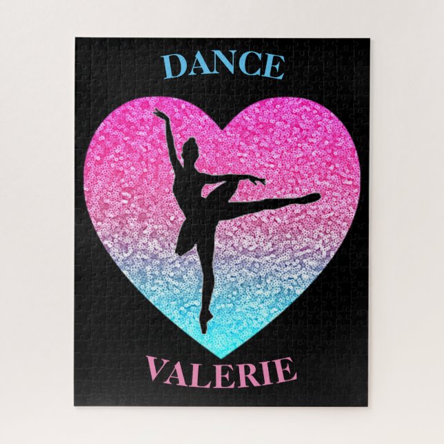 Ballerina Dancer Personalised  Jigsaw Puzzle (Vertical)