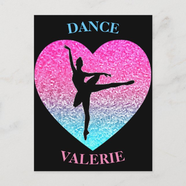 Ballerina Dancer Personalised    Postcard (Front)