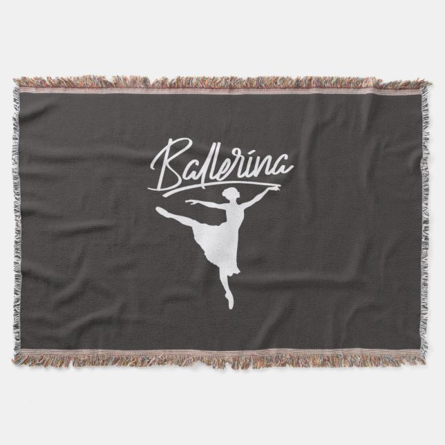 Ballerina Dancer Throw Blanket (Front)