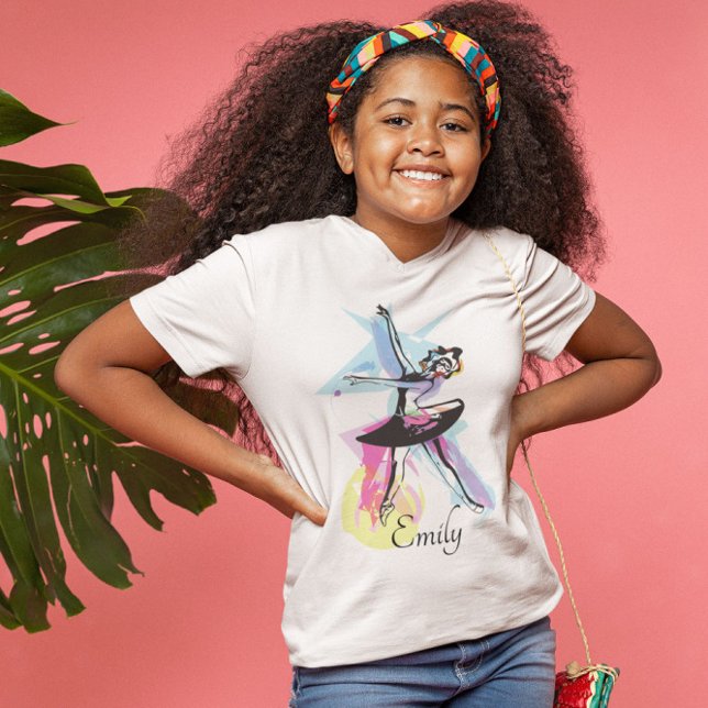 Ballerina Dancer Watercolor Theme  T-Shirt (Creator Uploaded)