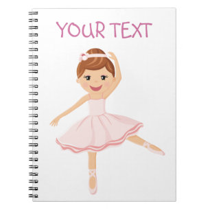 Ballerina Dancer with brown hair Notebook