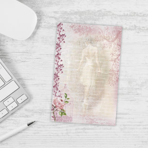 Ballerina Dancing en Pointe Floral Lined Stationery