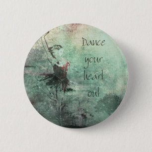 Ballerina Dancing Her Heart Out 6 Cm Round Badge