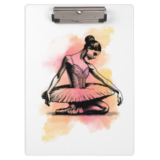 Ballerina Dancing in Color  Clipboard