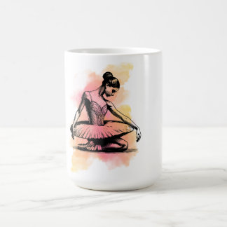 Ballerina Dancing in Color Coffee Mug