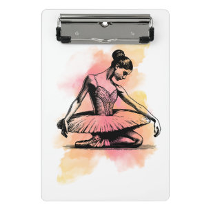 Ballerina Dancing in Color Mini Clipboard