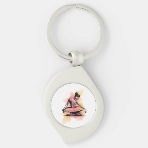 Ballerina Dancing in Colour  Key Ring