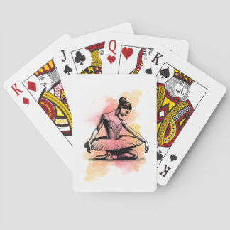 Ballerina Dancing in Colour Playing Cards