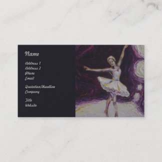 Ballerina Dancing in Purple Business Cards