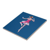 Ballerina Dancing on Blue Tile (Side)