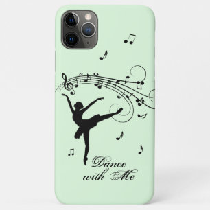 Ballerina Dancing with Music Green Case-Mate iPhone Case