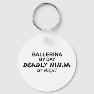 Ballerina Deadly Ninja by Night Key Ring