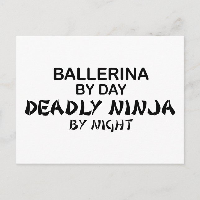 Ballerina Deadly Ninja by Night Postcard (Front)