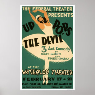 Ballerina & Devil 1938 WPA Poster