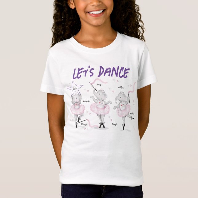 Ballerina Elephant Dance Recital T-Shirt (Front)