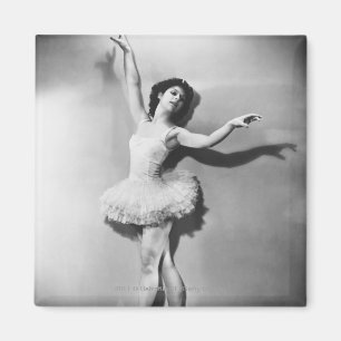 Ballerina en pointe B&W Magnet
