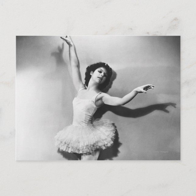 Ballerina en pointe B&W Postcard (Front)