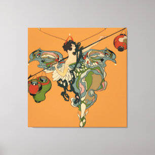 Ballerina Faerie With Lanterns Canvas Print