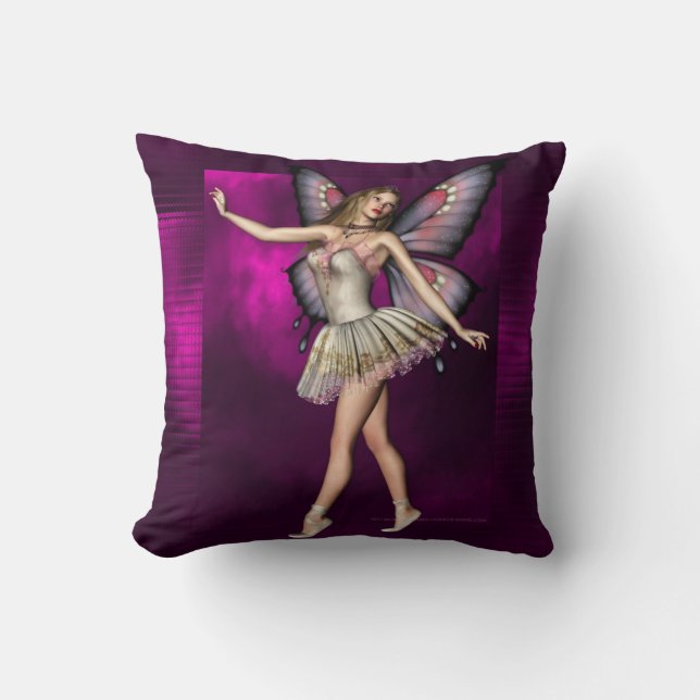 Ballerina Fairy Artwork D1 Pillow (Front)