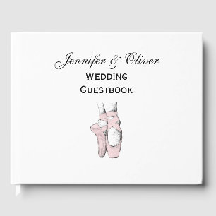 Ballerina Feet on Pointe #1 Lt Pink Guest Book