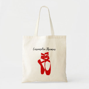 Ballerina Feet on Pointe DIY Colour #2 Silh Red Tote Bag