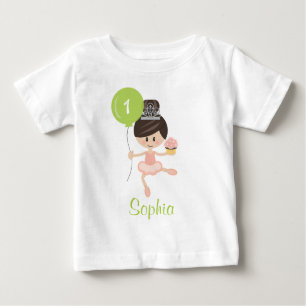 Ballerina First Birthday T-shirt 1st