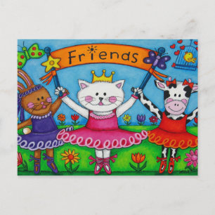 Ballerina Friends Post Card