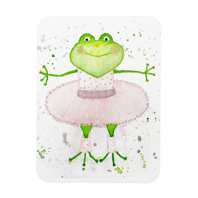 Ballerina Frog Magnet (Vertical)