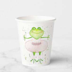 Ballerina Frog Paper Cups