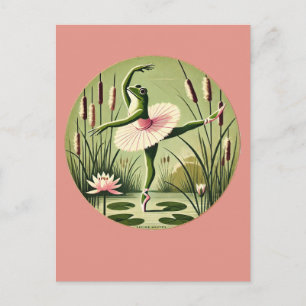 Ballerina Frog                                     Postcard