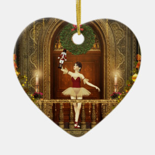 Ballerina Fröhliche Weichnachten Heart Ornament