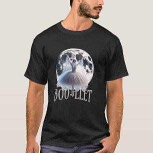 Ballerina Ghost with Cobweb Tutu and Full Moon for T-Shirt