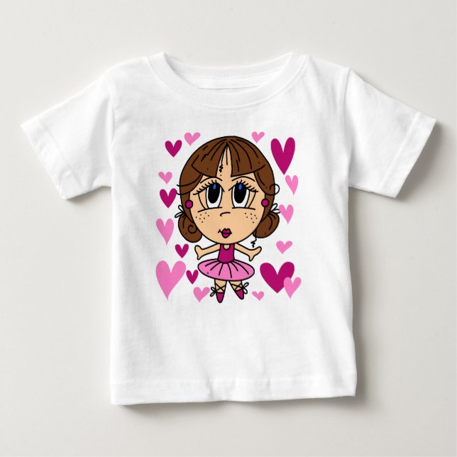 Ballerina Girl Baby T-Shirt (Front)
