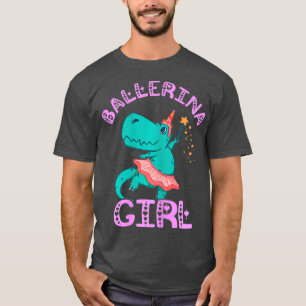 Ballerina Girl Ballet Dancer Dino Dancing T-Rex T-Shirt