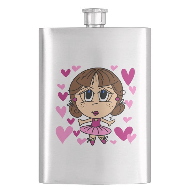 Ballerina Girl Hip Flask (Front)