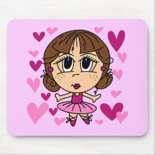 Ballerina Girl Mouse Pad