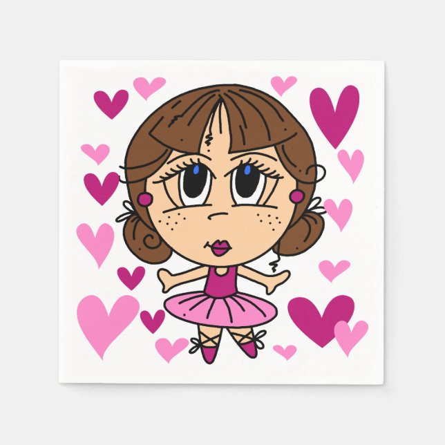 Ballerina Girl Napkin (Front)