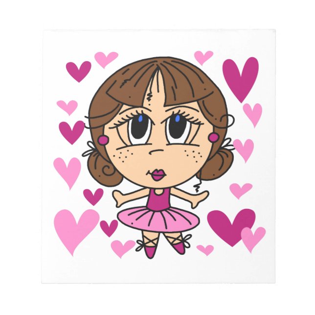 Ballerina Girl Notepad (Front)