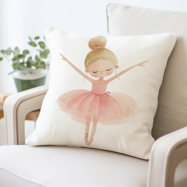 Ballerina Girl Pillow, Ballet Dancer Cushion (Creator Uploaded)