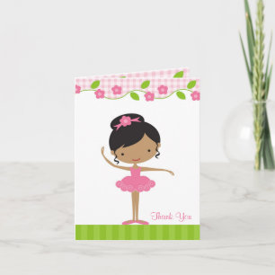 Ballerina Girl Thank You Card
